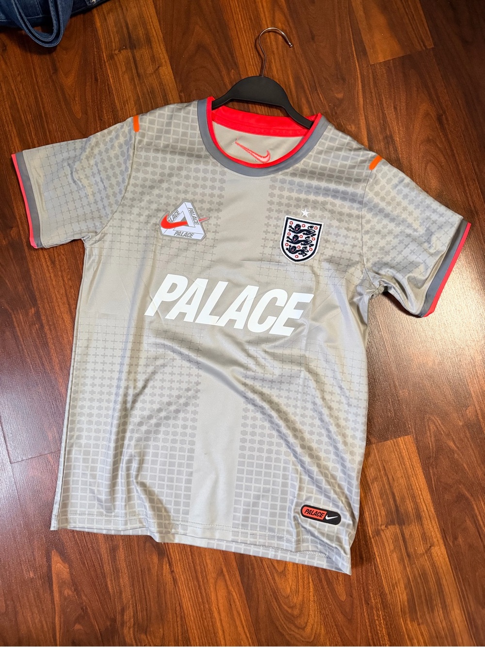 Palace x Nike Men’s Gray England Football Jersey